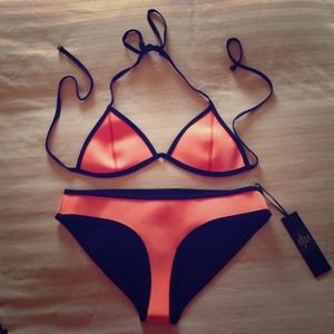 Neoprene orange bikini from Triangl
