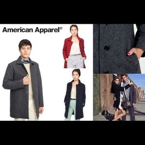 American Apparel Wool Grey Peacoat
