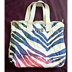 *SOLD* PINK VICTORIA'S SECRET Rainbow Zebra Bag