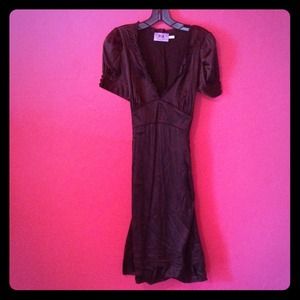 Juicy couture brown silk dress!