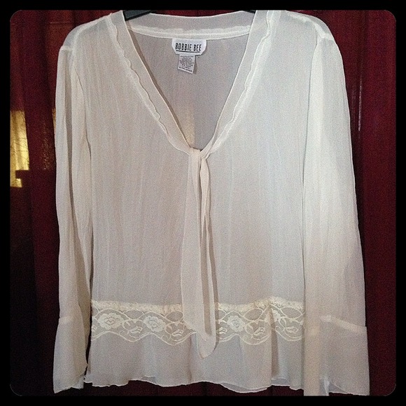 ROBBIE BEE Tops - "NEW ITEM" SHEER GIRLY TOP