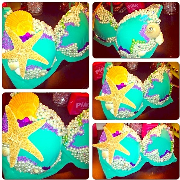 Mermaid inspired costume bra top 💜🐬🐚