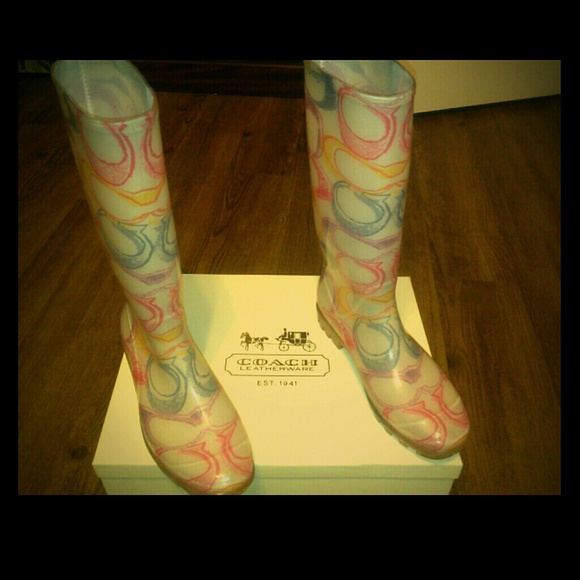 DRAMATICALLY REDUCED! Authentic Coach Rain Boots!
