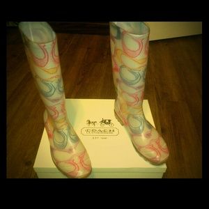 DRAMATICALLY REDUCED! Authentic Coach Rain Boots!