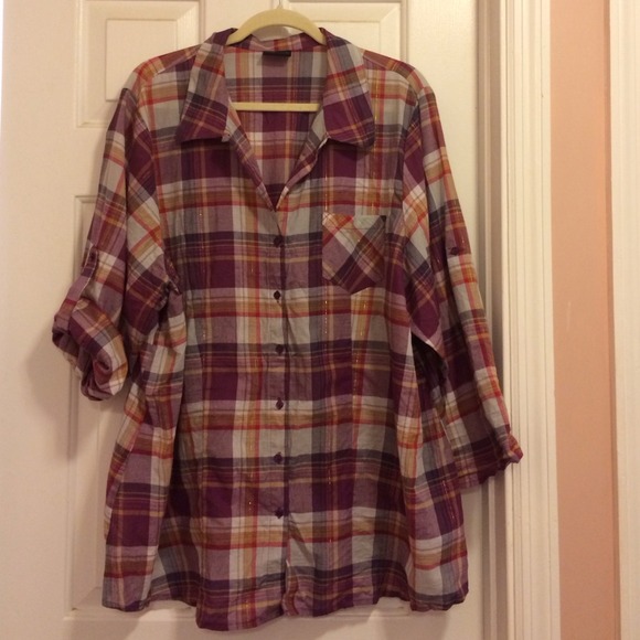 🚫sold🚫Torrid size 4 flannel shirt - Picture 1 of 3