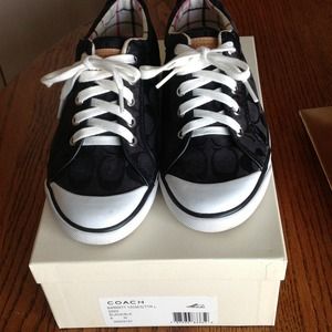 COACH 'Barrett' sneakers, signature C fabric black