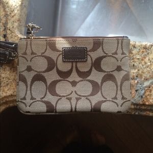 Brown Coach Wristlet