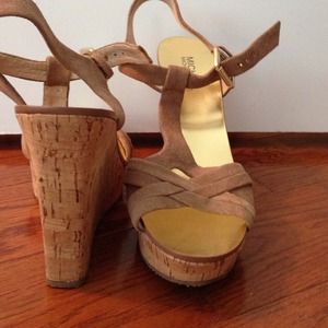 Michael Kors cork wedges
