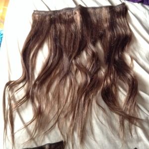 2 packs = 12 piece never worn Human Hair extention