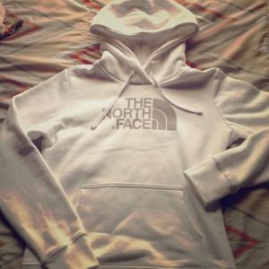 NORTH FACE Half Dome hoodie, white/ silver logo