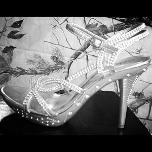 Silver Prom Shoes size 8.5