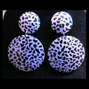 Leopard print earrings no trade no PayPal