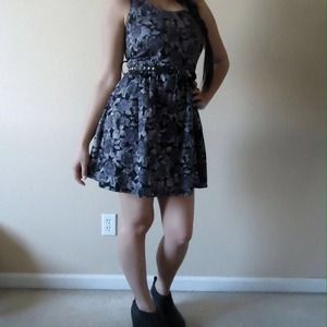 [Charlotte Russe] Black & Purple Floral Dress