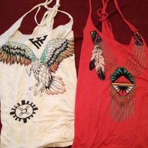 2 native inspired tank tops