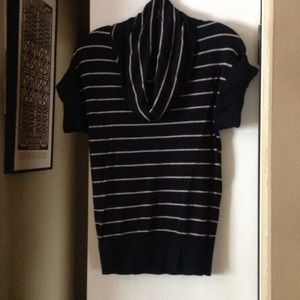 THE LIMITED striped cowl neck S/S sweater