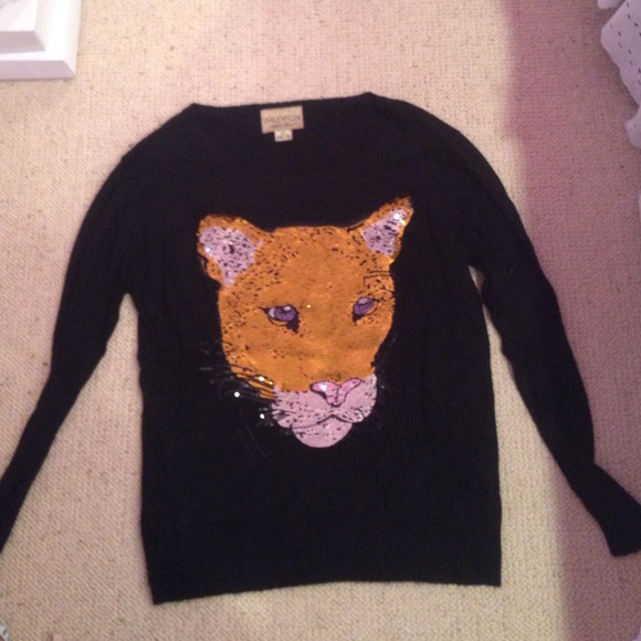 Wildfox cat sequin sweater
