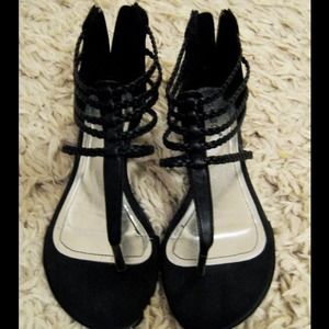 Black Strappy Sandals