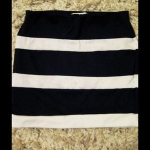 Black White Bodycon Skirt