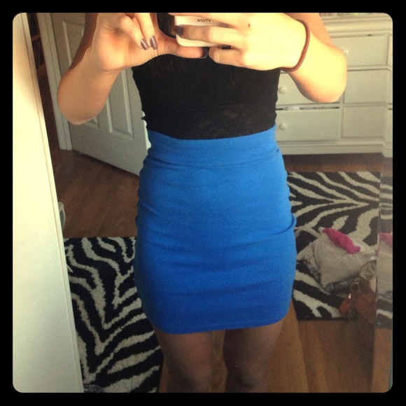 Light blue pencil skirt Forever 21!!