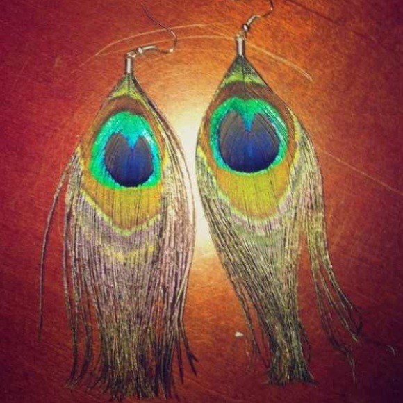 Peacock Feather Earrings