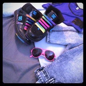 DC Rainbow Lace Rebound Skate Shoes!!🌈