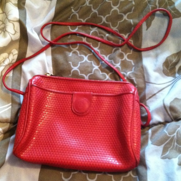 Vintage red Liz Claiborne cross body bag