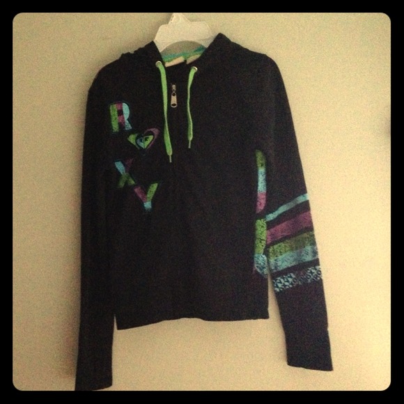 Multicolored Roxy zip up hoodie