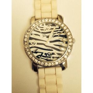 White and zebra watch