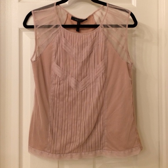 BCBGMaxAria mesh overlay top