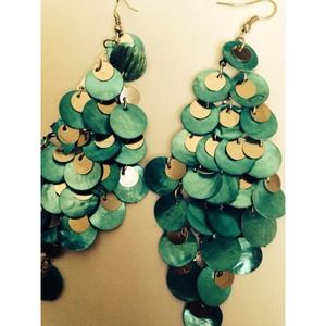 Turquoise and silver earrings