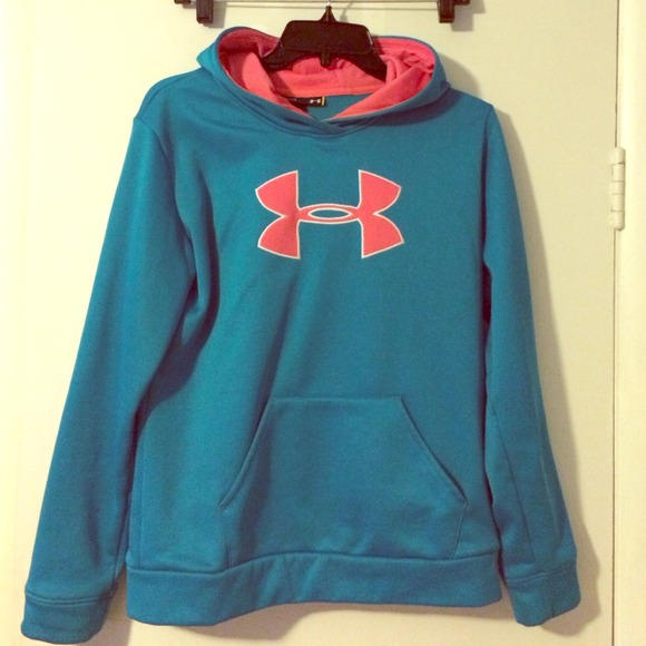 Under Armour Jackets & Blazers - Turquoise and hot pink under Armour hoodie