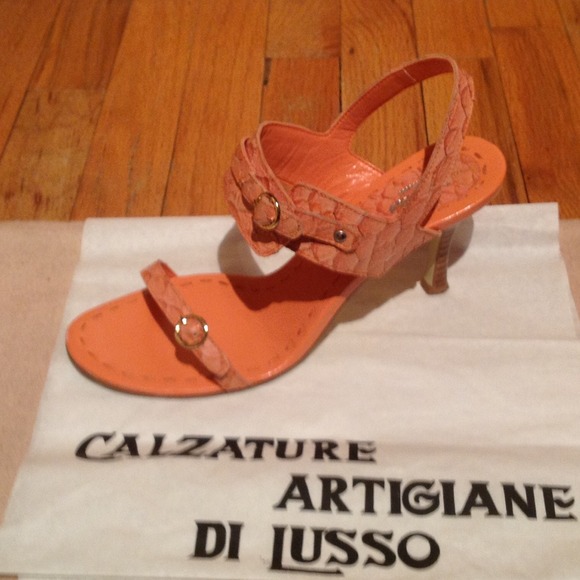 light orange sandals