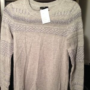 Grey knit sweater dress