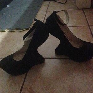 Sexy Black HeelLess Heels! ❤️sold