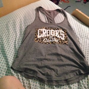 Crooks & castles tank & vs cheetah shirt