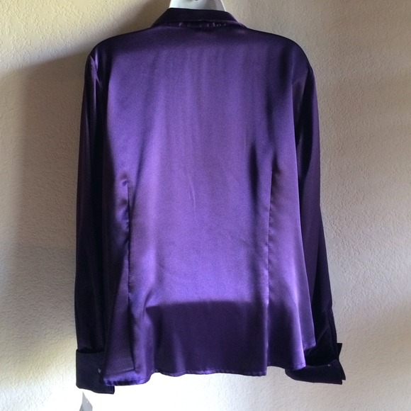 💜Apostrophe Purple Blouse XL💜 - Picture 3 of 4