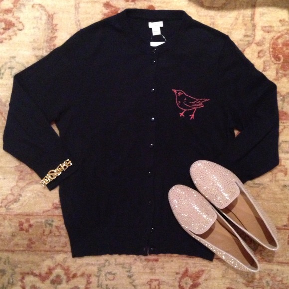 🎉SOLD🎉HOST PICK 3/5🎉J. Crew Bird Cardigan - Picture 3 of 4