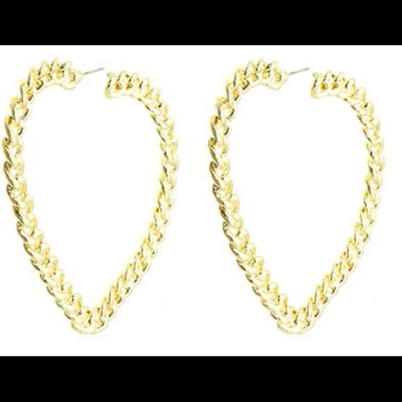 Heart Shaped Hoop Earrings