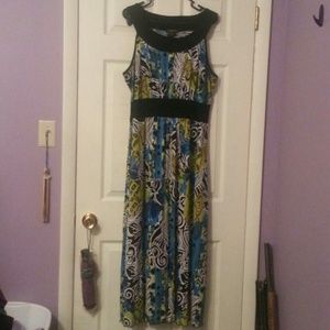 Printed plus size maxi dress