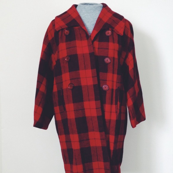 Vintage Buffalo Plaid Coat