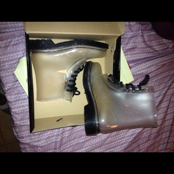 Clear boots size 7
