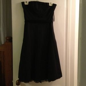 Black strapless dress
