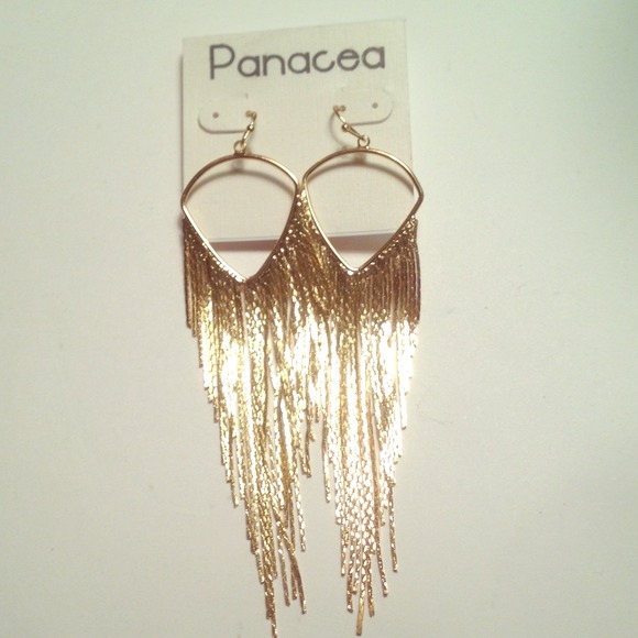 BRAND NEW gold flashy earrings