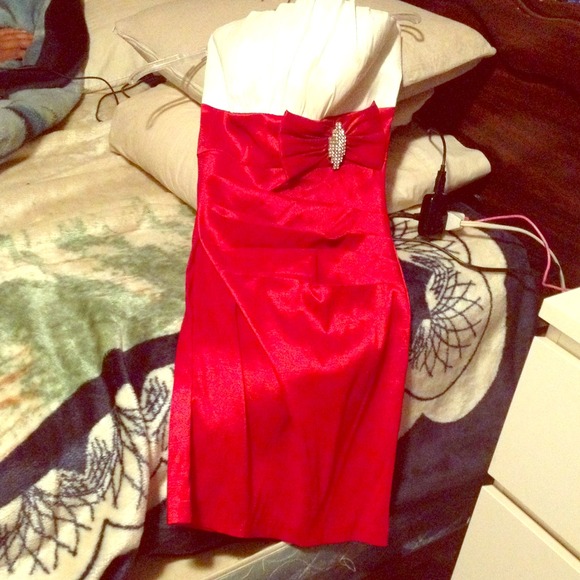 White and Red Dress