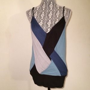 Blue Wrap Tank Top