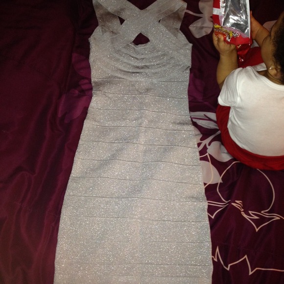 REDUCED ‼️‼️Silver bebe dress