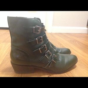 Green booties from F21