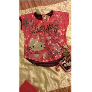 (Sold)!!reduced!!Girls Hello kitty sequined shirt
