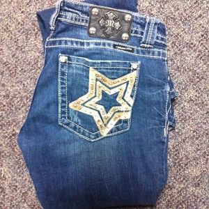 Cowhide Star Miss Me Bootcut Jeans