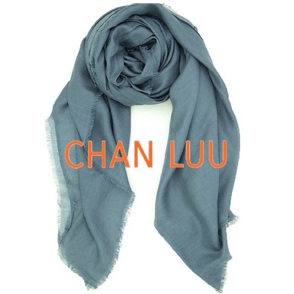 NWT! CHAN LUU Scarf in Mirage Blue